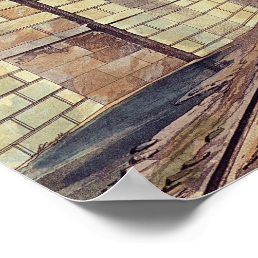 Brug, van de spoorweg Liverpool en Manchester Poster (Hoek)