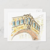 Brug van de waterverf van de Sighs Briefkaart (Voorkant / Achterkant)