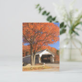 Brug van de West-rivier de Covered en Oak Vermont Briefkaart (Staand voorkant)