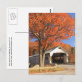 Brug van de West-rivier de Covered en Oak Vermont Briefkaart (Voorkant / Achterkant)