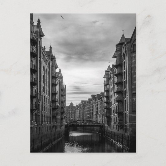 Brug van de Zwarte en Witte Storehouse Briefkaart (Voorkant)