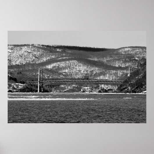 Brug van het beer Bruggen B/W Poster (Voorkant)