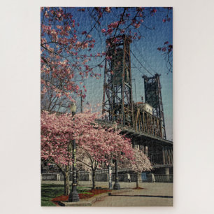 Brug van het centrum van Portland   Cherry Blossom Legpuzzel