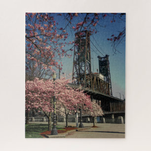 Brug van het centrum van Portland   Cherry Blossom Legpuzzel