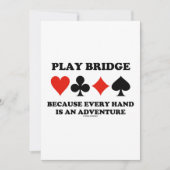 Brug van het spel omdat elke hand een avontuur is kaart (Voorkant)