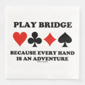 Brug van het spel omdat elke hand een avontuur is servet (Voorkant)