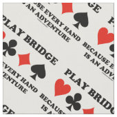 Brug van het spel omdat elke hand een avontuur is stof (Close Up)