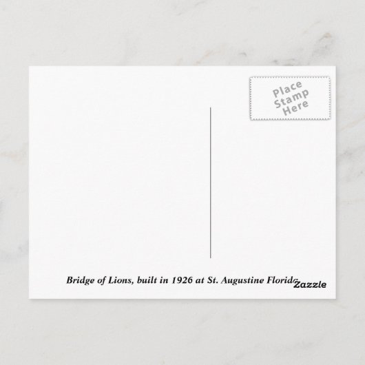 Brug van leeuwen briefkaart (Achterkant)