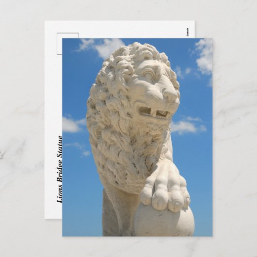 Brug van leeuwen standbeeld St. Augustine, Florida Feestdagenkaart (Voorkant / Achterkant)