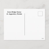 Brug van leeuwen standbeeld St. Augustine, Florida Feestdagenkaart (Achterkant)