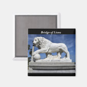 Brug van leeuwenculptuur magneet (Voorkant / Achterkant)