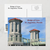 Brug van Lions St. Augustine, Florida Briefkaart (Voorkant / Achterkant)
