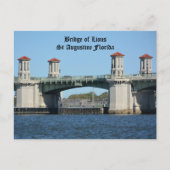 Brug van Lions St Augustine Florida Briefkaart (Voorkant)