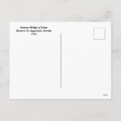 Brug van Lions St. Augustine, Florida Feestdagenkaart (Achterkant)