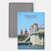 Brug van Lions St. Augustine, Florida Magneet (Voorkant / Achterkant)