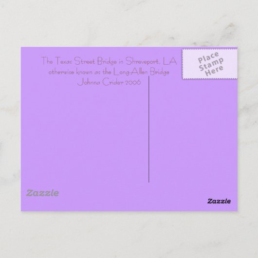 Brug van Long Allen over de Rode rivier Briefkaart (Achterkant)
