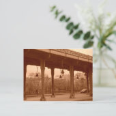 brug van Parijs in sepia Briefkaart (Staand voorkant)