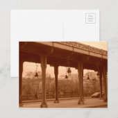 brug van Parijs in sepia Briefkaart (Voorkant / Achterkant)