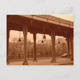 brug van Parijs in sepia Briefkaart