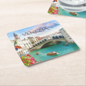 Brug van Rialto in Venezia | Venetië, Onderzetter  (Schuin)