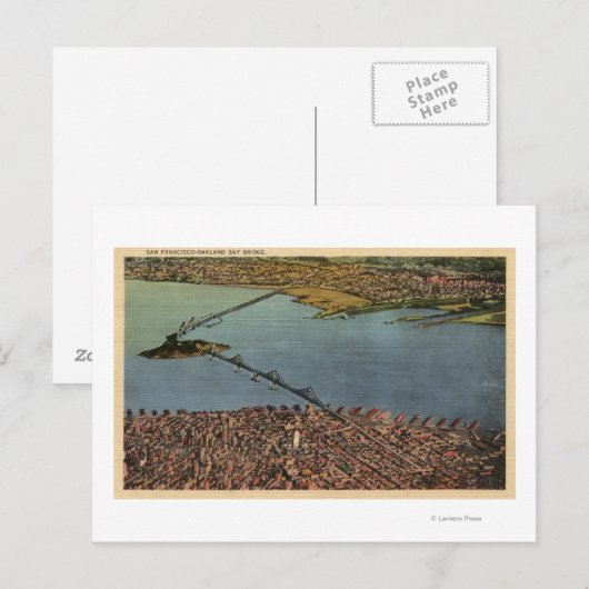 Brug van San Francisco-Oakland Briefkaart (Voorkant / Achterkant)