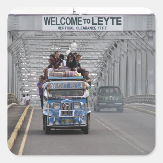 brug van San Juanico Vierkante Sticker (Voorkant)