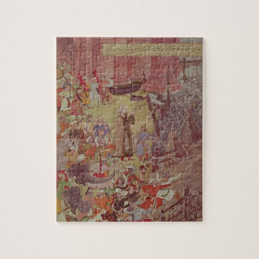 Brug van schepen, gebroken door Akbar (r.1556-1605 Legpuzzel (Verticaal)