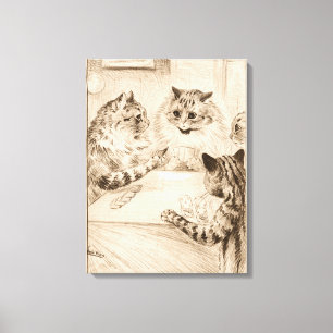 Brug van Sighs door Louis Wain Canvas Afdruk