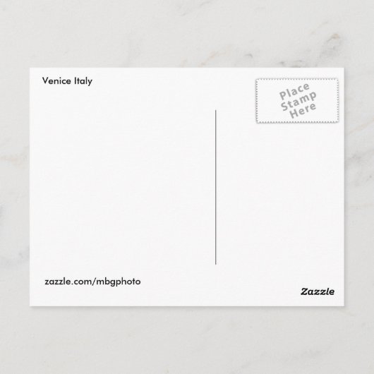 Brug van Sighs Venice Briefkaart (Achterkant)