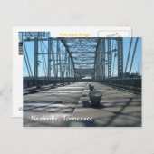 Brug van voetgangers aan de Riverfront Briefkaart (Voorkant / Achterkant)