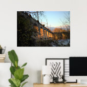 Brug verlicht door zonlicht Poster (Thuiskantoor)