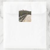 brug vierkante sticker (Tas)