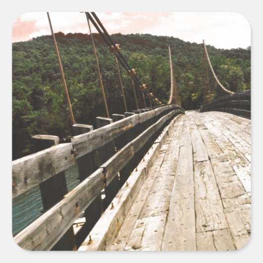 brug vierkante sticker (Voorkant)