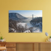 Brug voor beren canvas afdruk (Insitu (Woonkamer))