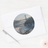 Brug voor beren ronde sticker (Envelop)