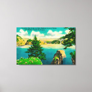 Brug voor de misleiding, Fidalgo en Whidby Island Canvas Afdruk