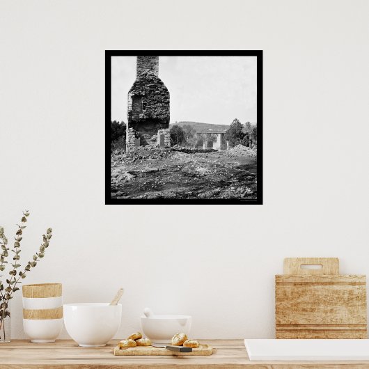 Brug waarvan generaal Longstreet 1864 heeft gedown Poster (Keuken)