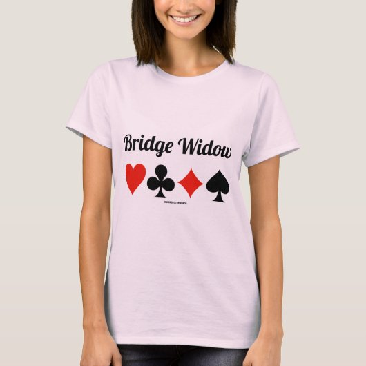 Brug weduwe (vier kaarteenheden) t-shirt (Voorkant)