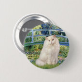 Brug - Witte Perzische kat Ronde Button 5,7 Cm (Voorkant /achterkant)