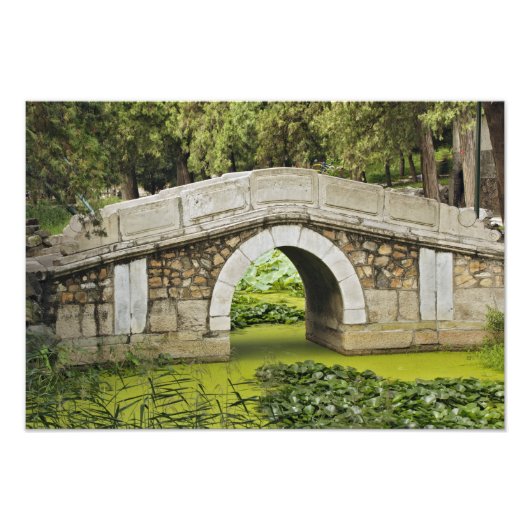 Brug, Zomerpaleis, Beijing, China Foto Afdruk (Voorkant)