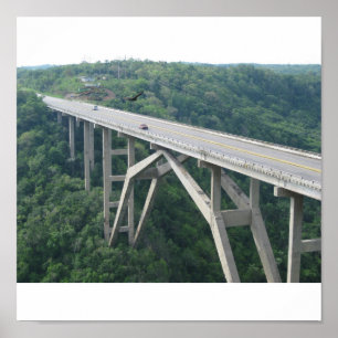 Brugbrug van Bacunayagua, Cuba Poster