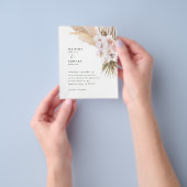 bruge pampas palm folium bruiloft uitnodiging flyer (Hand)