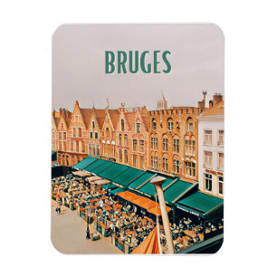 Bruges Belgique Photo Vintage Magneet