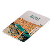Bruges Belgique Photo Vintage Magneet (Linkerzijde)