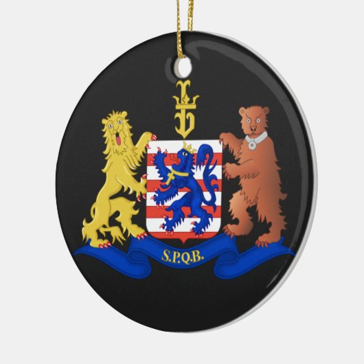 Bruges Belgium kerstversiering Keramisch Ornament (Links)