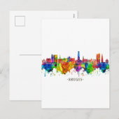 Bruges Belgium Skyline Feestdagenkaart (Voorkant / Achterkant)