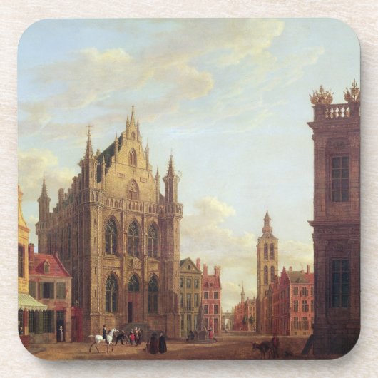 Brugge, 1824 (olie op het paneel) bier onderzetter (Voorkant)