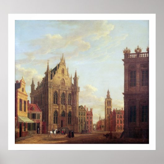 Brugge, 1824 (olie op het paneel) poster (Voorkant)