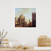 Brugge, 1824 (olie op het paneel) poster (Keuken)