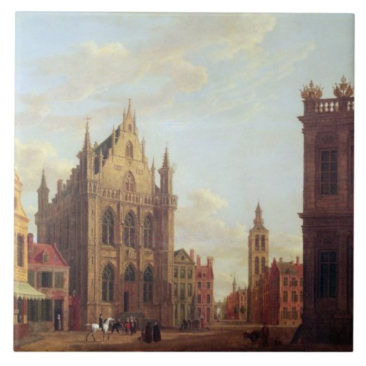 Brugge, 1824 (olie op het paneel) tegeltje (Voorkant)